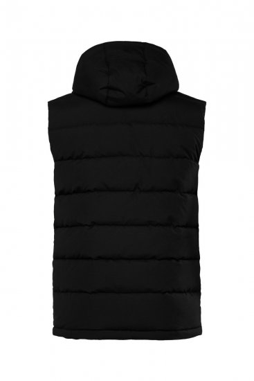 Men+ 442 Mellény steppelt kapucnival és mintával Fekete - Kabátok - Nagyméretű Kabátok - 2XL-8XL