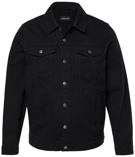 Men+ 446 Farmerdzseki mellzsebekkel Fekete - Kabátok - Nagyméretű Kabátok - 2XL-8XL