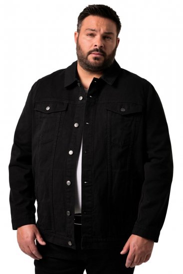 Men+ 446 Farmerdzseki mellzsebekkel Fekete - Kabátok - Nagyméretű Kabátok - 2XL-8XL