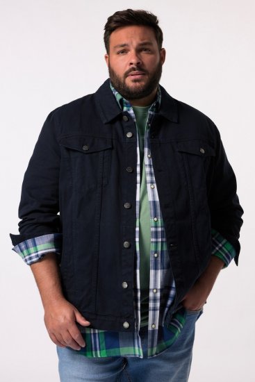 Men+ 446 Farmerdzseki mellzsebekkel Sötétkék - Kabátok - Nagyméretű Kabátok - 2XL-8XL