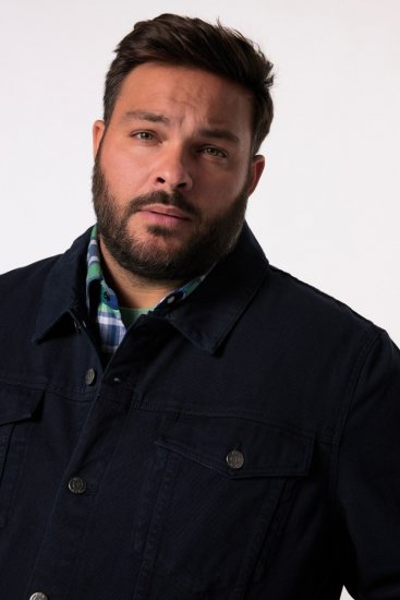 Men+ 446 Farmerdzseki mellzsebekkel Sötétkék - Kabátok - Nagyméretű Kabátok - 2XL-8XL