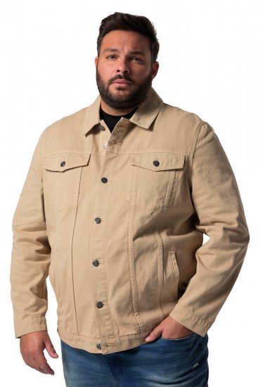 Men+ 446 Farmerdzseki mellzsebekkel Homok - Kabátok - Nagyméretű Kabátok - 2XL-8XL