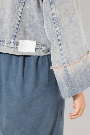 Ulla Popken 835486 Farmerdzseki bő ujjal Denimkék - Dzsekik - Nagy méretű női dzsekik