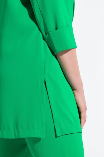 Ulla Popken 836165 Hosszú blézer háromnegyedes ujjal Zöld - Blézerek - Blézerek plus size méretben nőknek