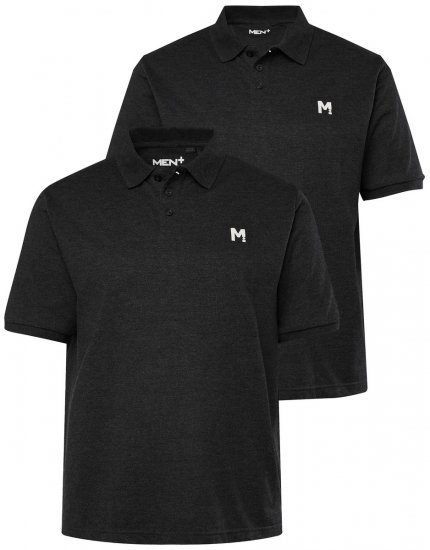 Men+ 258 Galléros póló Fekete 2 db-os csomag - Pólóingek - Galléros Pólók 2XL-8XL - Pólóingek 2XL-8XL