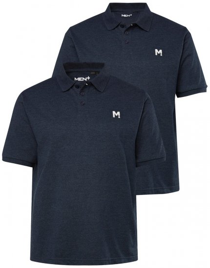 Men+ 258 Galléros póló Sötétkék 2 db-os csomag - Pólóingek - Galléros Pólók 2XL-8XL - Pólóingek 2XL-8XL