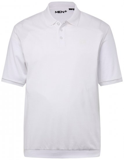 Men+ 264 Galléros póló bellyfit Fehér - Pólóingek - Galléros Pólók 2XL-8XL - Pólóingek 2XL-8XL