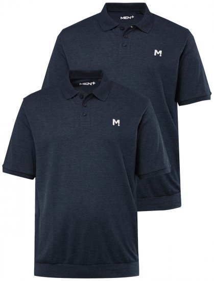 Men+ 266 Galléros póló bellyfit Sötétkék 2 db-os csomag - Pólóingek - Galléros Pólók 2XL-8XL - Pólóingek 2XL-8XL
