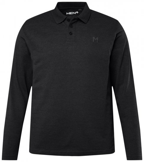 Men+ 270 Galléros póló hosszú ujjú Fekete - Pólóingek - Galléros Pólók 2XL-8XL - Pólóingek 2XL-8XL