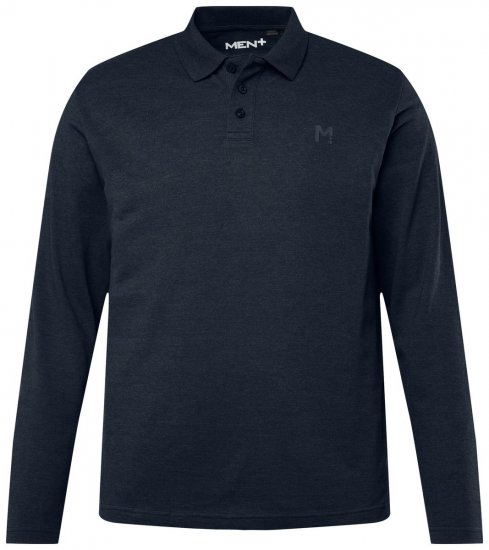 Men+ 270 Galléros póló hosszú ujjú Sötétkék - Pólóingek - Galléros Pólók 2XL-8XL - Pólóingek 2XL-8XL