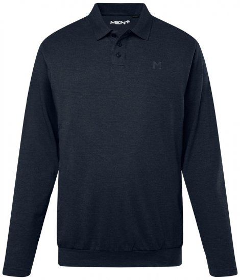 Men+ 274 Galléros póló hosszú ujjú bellyfit Sötétkék - Pólóingek - Galléros Pólók 2XL-8XL - Pólóingek 2XL-8XL