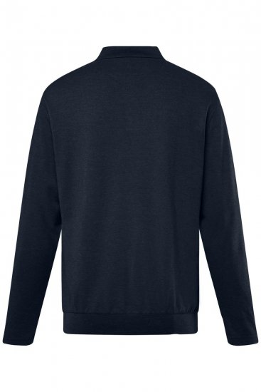 Men+ 274 Galléros póló hosszú ujjú bellyfit Sötétkék - Pólóingek - Galléros Pólók 2XL-8XL - Pólóingek 2XL-8XL