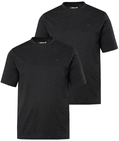 Men+ 285 Póló kerek nyakú Fekete 2 db-os csomag - Pólók - Nagyméretű pólók - 2XL-14XL