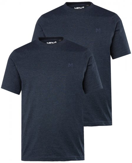 Men+ 285 Póló kerek nyakú Sötétkék 2 db-os csomag - Pólók - Nagyméretű pólók - 2XL-14XL