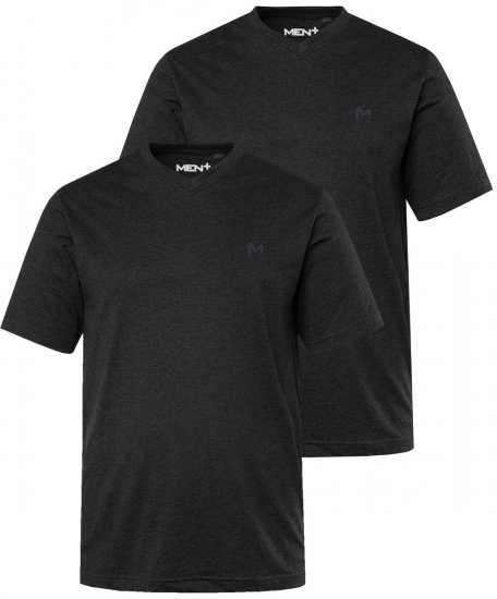 Men+ 299 Póló V-nyakú Fekete 2 db-os csomag - Pólók - Nagyméretű pólók - 2XL-14XL