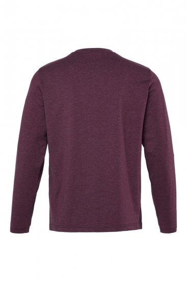 Men+ 307 Póló hosszú ujjú Sötét szilva - Pólók - Nagyméretű pólók - 2XL-14XL