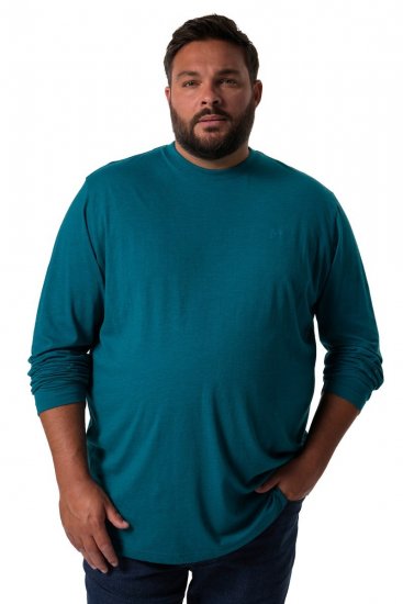 Men+ 307 Póló hosszú ujjú Szürkéskék - Pólók - Nagyméretű pólók - 2XL-14XL