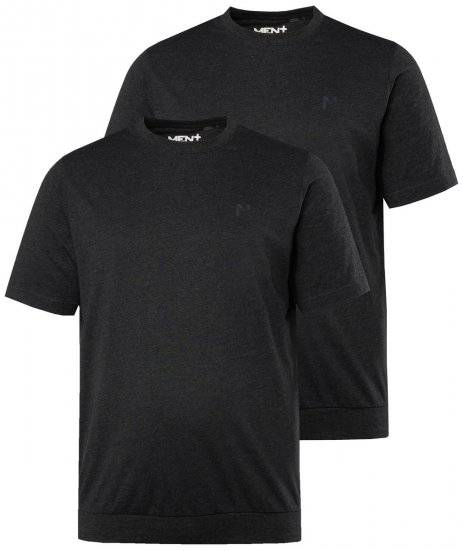 Men+ 311 Póló bellyfit Fekete 2 db-os csomag - Pólók - Nagyméretű pólók - 2XL-14XL