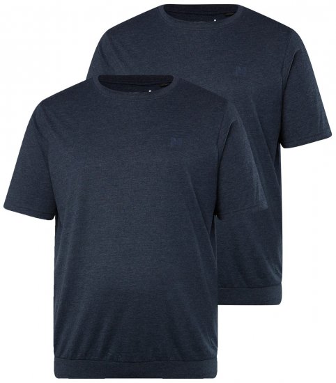 Men+ 311 Póló bellyfit Sötétkék 2 db-os csomag - Pólók - Nagyméretű pólók - 2XL-14XL