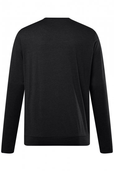 Men+ 313 Póló hosszú ujjú bellyfit Fekete - Pólók - Nagyméretű pólók - 2XL-14XL