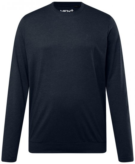 Men+ 313 Póló hosszú ujjú bellyfit Sötétkék - Pólók - Nagyméretű pólók - 2XL-14XL