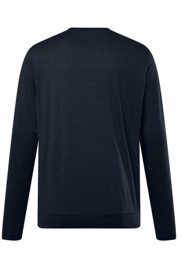 Men+ 313 Póló hosszú ujjú bellyfit Sötétkék - Pólók - Nagyméretű pólók - 2XL-14XL