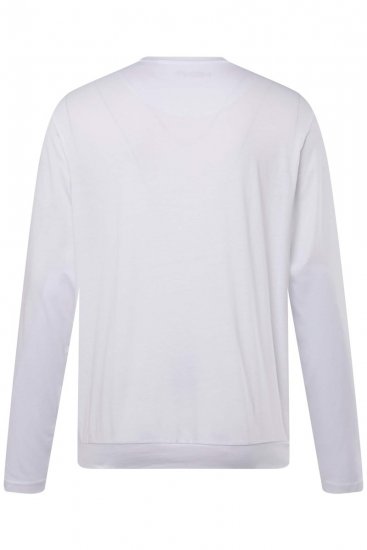 Men+ 313 Póló hosszú ujjú bellyfit Fehér - Pólók - Nagyméretű pólók - 2XL-14XL