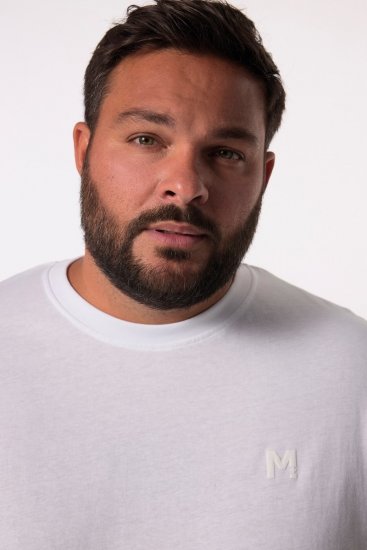 Men+ 313 Póló hosszú ujjú bellyfit Fehér - Pólók - Nagyméretű pólók - 2XL-14XL