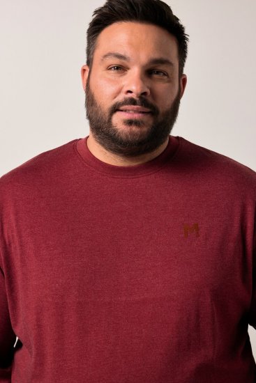 Men+ 313 Póló hosszú ujjú bellyfit Rézbarna - Pólók - Nagyméretű pólók - 2XL-14XL
