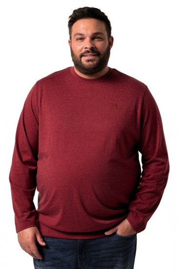 Men+ 313 Póló hosszú ujjú bellyfit Rézbarna - Pólók - Nagyméretű pólók - 2XL-14XL