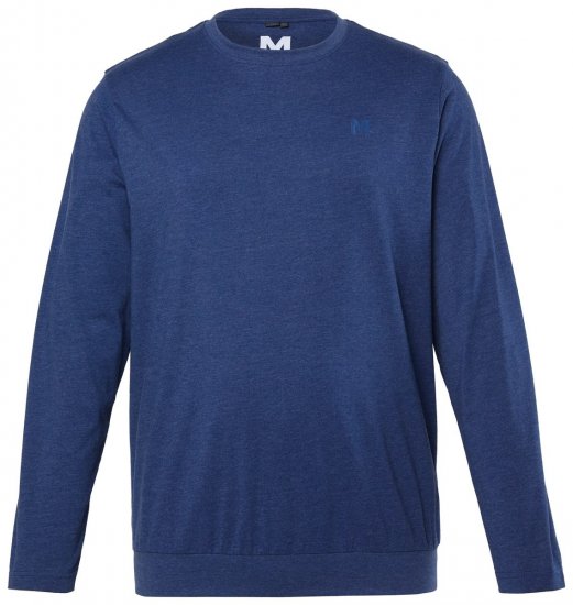 Men+ 313 Póló hosszú ujjú bellyfit Éjkék - Pólók - Nagyméretű pólók - 2XL-14XL