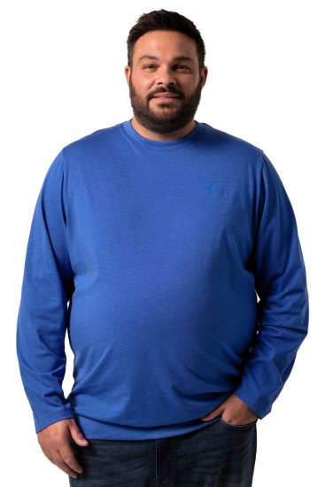 Men+ 313 Póló hosszú ujjú bellyfit Kobaltkék - Pólók - Nagyméretű pólók - 2XL-14XL