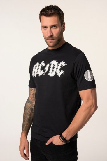 JP1880 AC/DC Classic Logo Band T-Shirt Black - Pólók - Nagyméretű pólók - 2XL-14XL