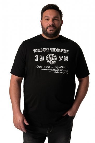 Men+ 424 Póló Trout Trophy Fekete - Pólók - Nagyméretű pólók - 2XL-14XL