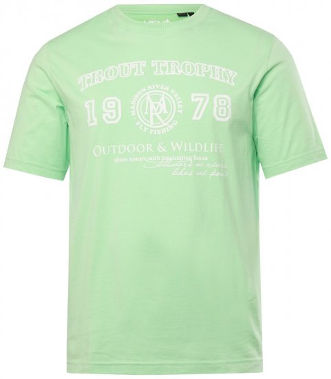 Men+ 424 Póló Trout Trophy Mentazöld - Pólók - Nagyméretű pólók - 2XL-14XL