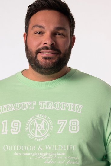 Men+ 424 Póló Trout Trophy Mentazöld - Pólók - Nagyméretű pólók - 2XL-14XL