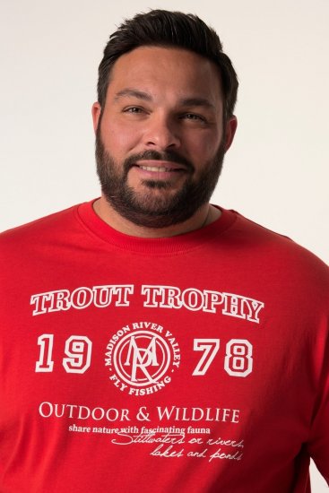 Men+ 424 Póló Trout Trophy Chilipiros - Pólók - Nagyméretű pólók - 2XL-14XL