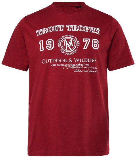 Men+ 424 Póló Trout Trophy Rézbarna - Pólók - Nagyméretű pólók - 2XL-14XL