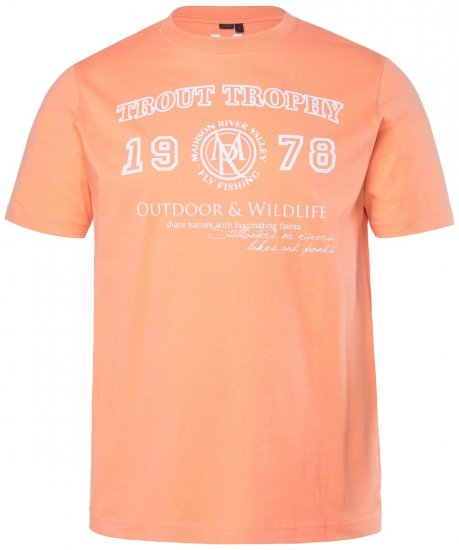 Men+ 424 Póló Trout Trophy Sötét barack - Pólók - Nagyméretű pólók - 2XL-14XL