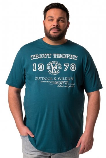 Men+ 424 Póló Trout Trophy Lagúnazöld - Pólók - Nagyméretű pólók - 2XL-14XL