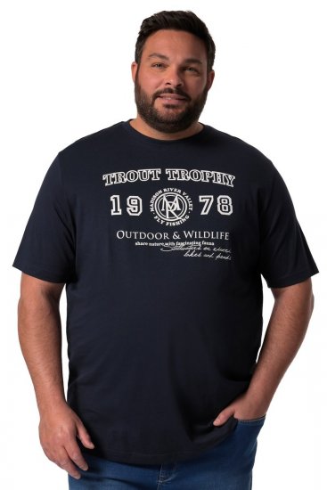 Men+ 424 Póló Trout Trophy Sötétkék - Pólók - Nagyméretű pólók - 2XL-14XL