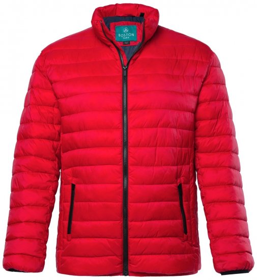 Boston Park 638 Steppelt dzseki bellyfit állógallérral Piros - Kabátok - Nagyméretű Kabátok - 2XL-8XL