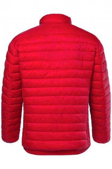Boston Park 638 Steppelt dzseki bellyfit állógallérral Piros - Kabátok - Nagyméretű Kabátok - 2XL-8XL