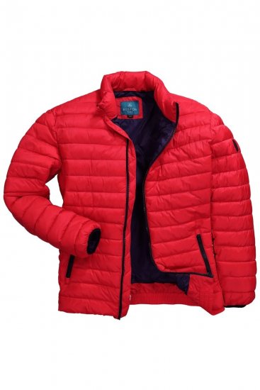 Boston Park 638 Steppelt dzseki bellyfit állógallérral Piros - Kabátok - Nagyméretű Kabátok - 2XL-8XL