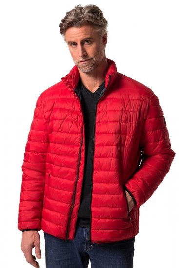 Boston Park 638 Steppelt dzseki bellyfit állógallérral Piros - Kabátok - Nagyméretű Kabátok - 2XL-8XL