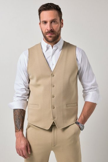 JP1880 New York Flexnamic Jersey mellény Bézs - Öltönyök - Nagyméretű öltönyök