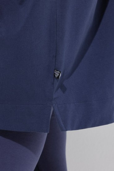 Ulla Popken 837190 Kapucnis otthoni poncsó Sötétlila - Pizsama/Loungewear - 