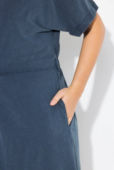 Ulla Popken 837403 Rövid ujjú jersey ruha Sötétkék - Jersey ruhák - 