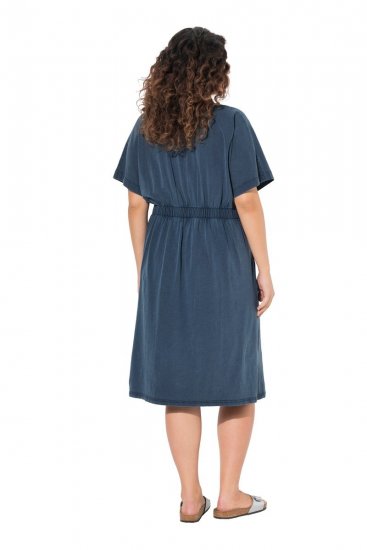 Ulla Popken 837403 Rövid ujjú jersey ruha Sötétkék - Jersey ruhák - 