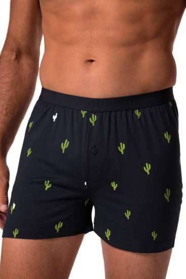 JP1880 837629 Boxeralsó FLEXNAMIC® kaktuszmintával Sötétkék 2 db-os csomag - Alsónemű & strandruhák - Nagyméretű Alsónemű 2XL-8XL